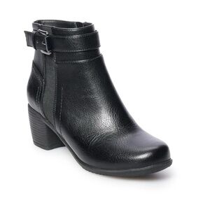 Black - Size 10 WIDE - Croft & Barrow Baron Ortholite High Heel Ankle Boots